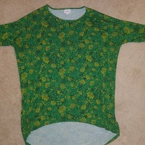 EUC Lularoe Irma shirt, Green for St. Patrick's